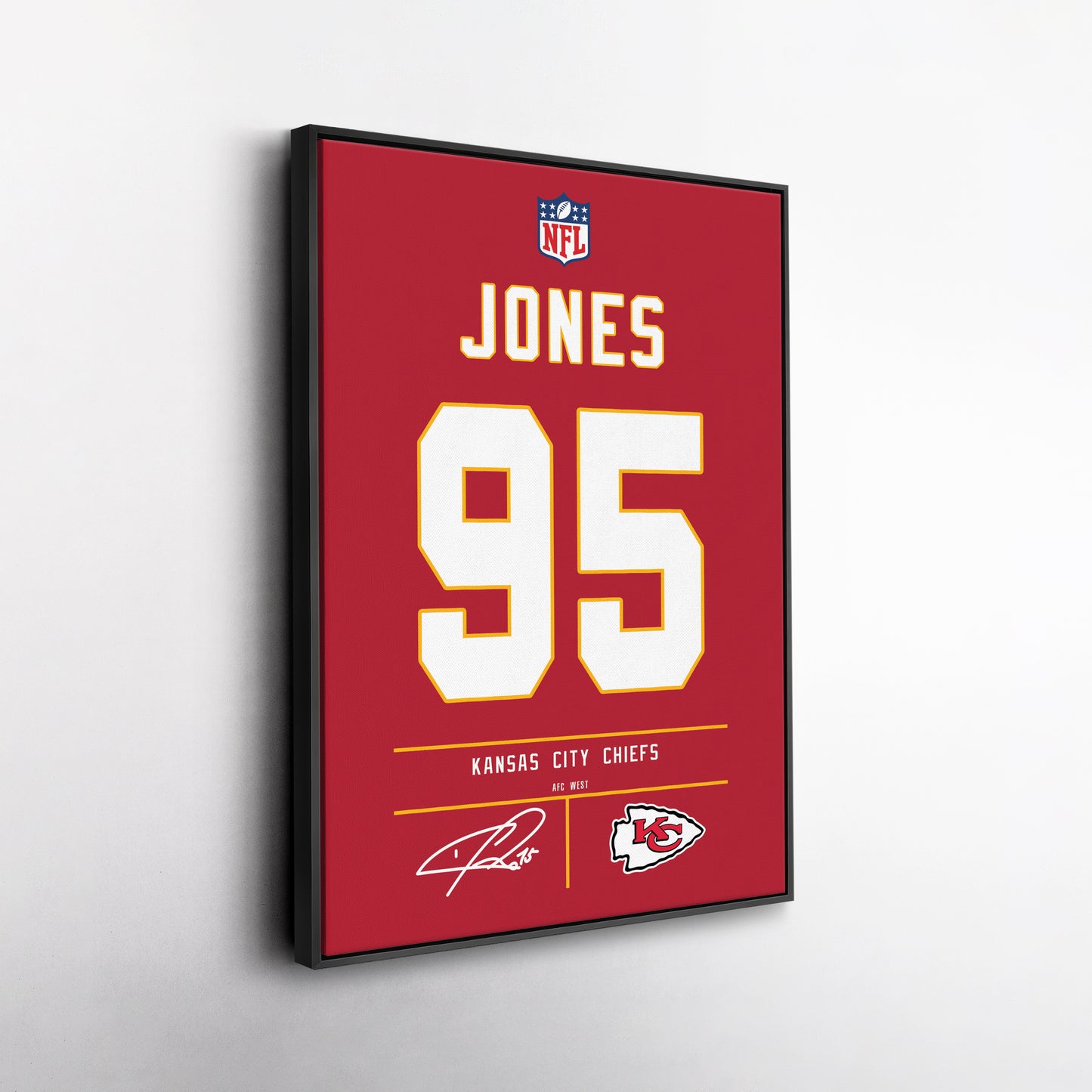 Chris Jones Chiefs Jersey Canvas Print | Wall Art Decor