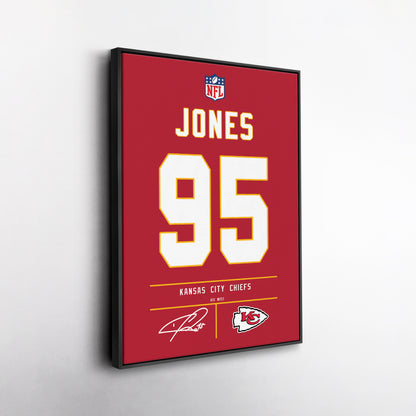 Chris Jones Chiefs Jersey Canvas Print | Wall Art Decor