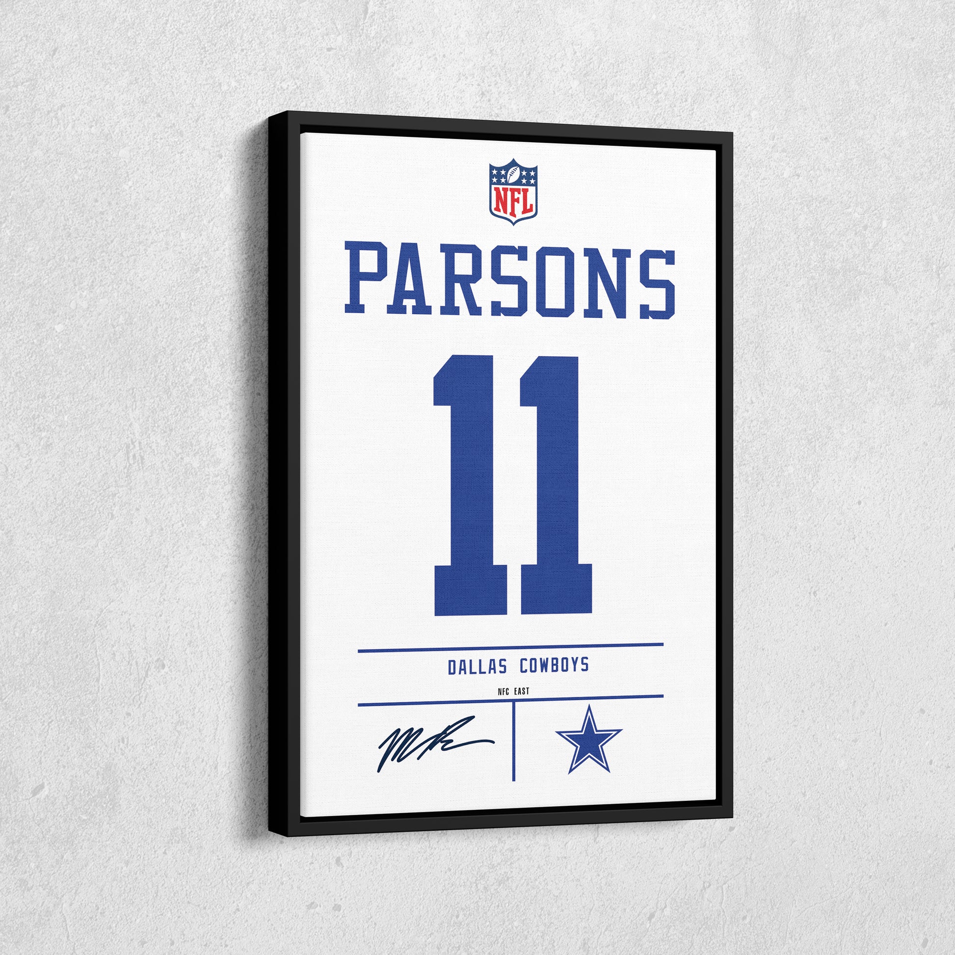 Micah Parsons Cowboys Jersey Canvas Print | Wall Art Decor