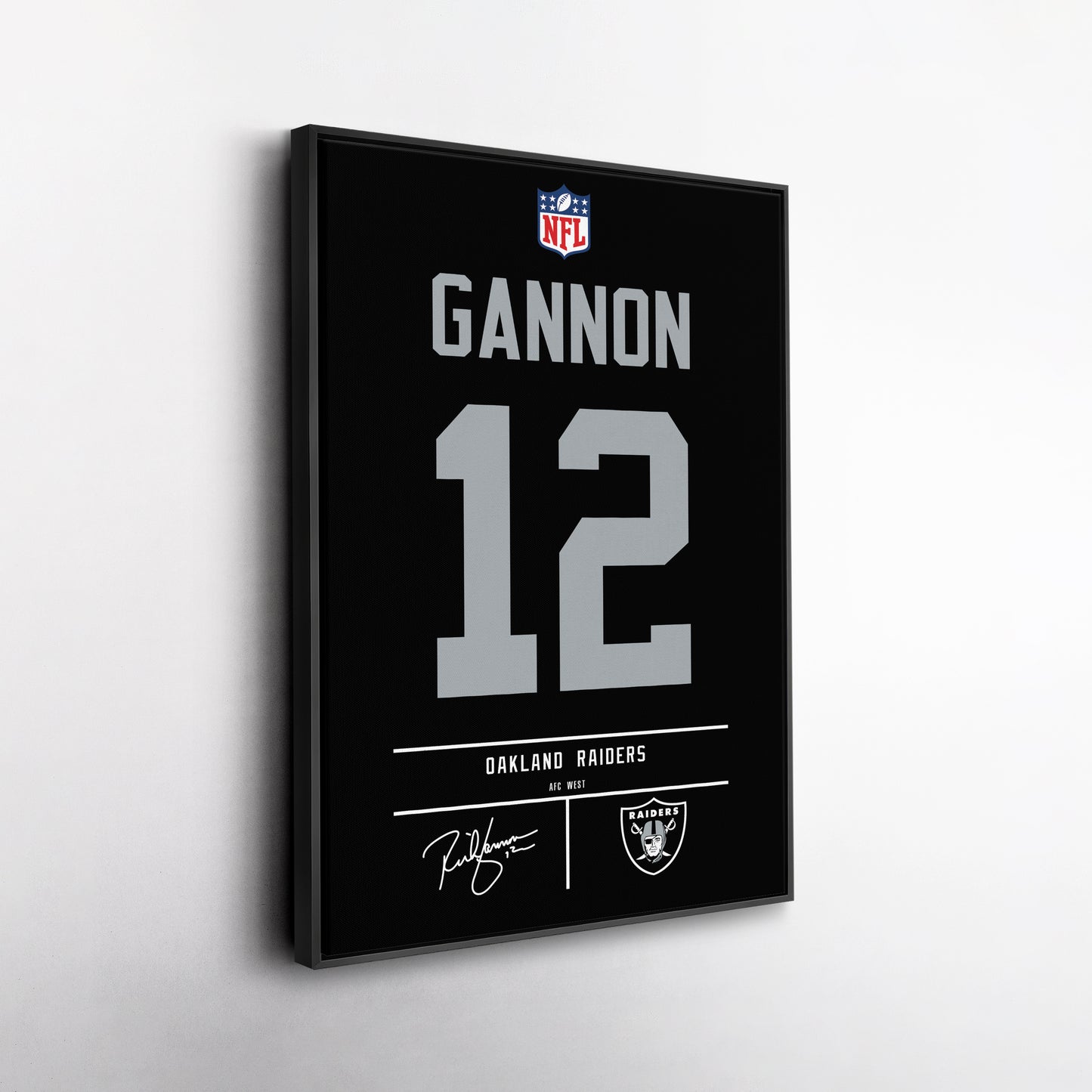 Rich Gannon Oakland Raiders Jersey Canvas Wall Art