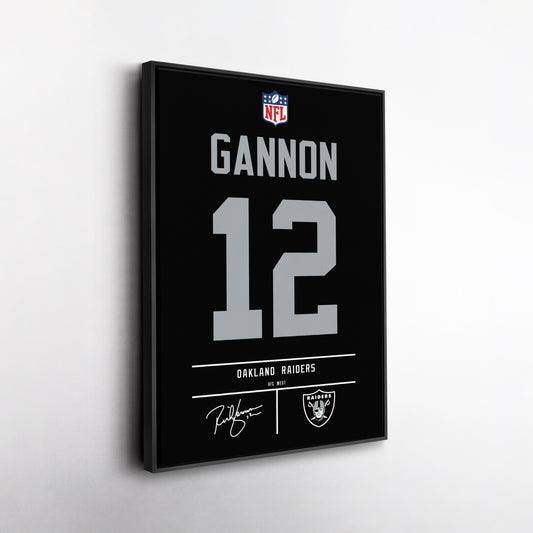 Rich Gannon Oakland Raiders Jersey Canvas Wall Art