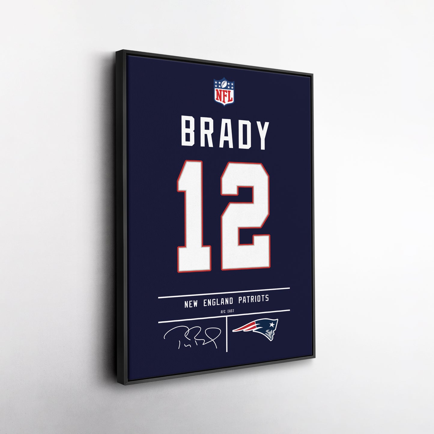 Tom Brady Patriots Jersey Canvas Print | Wall Art Decor