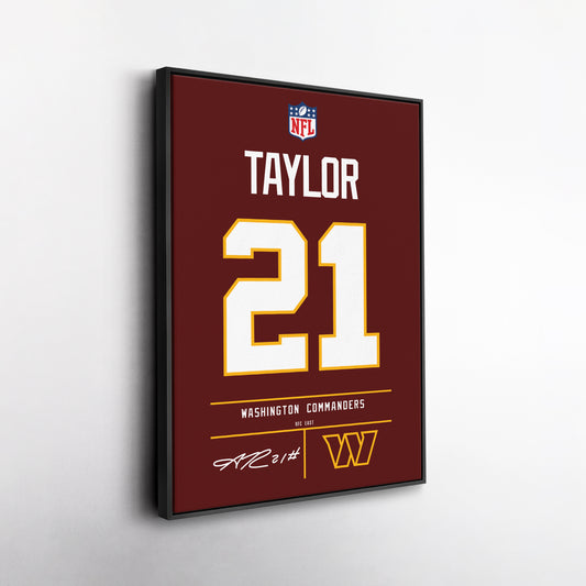 Sean Taylor Commanders Jersey Canvas Print | Wall Art Decor