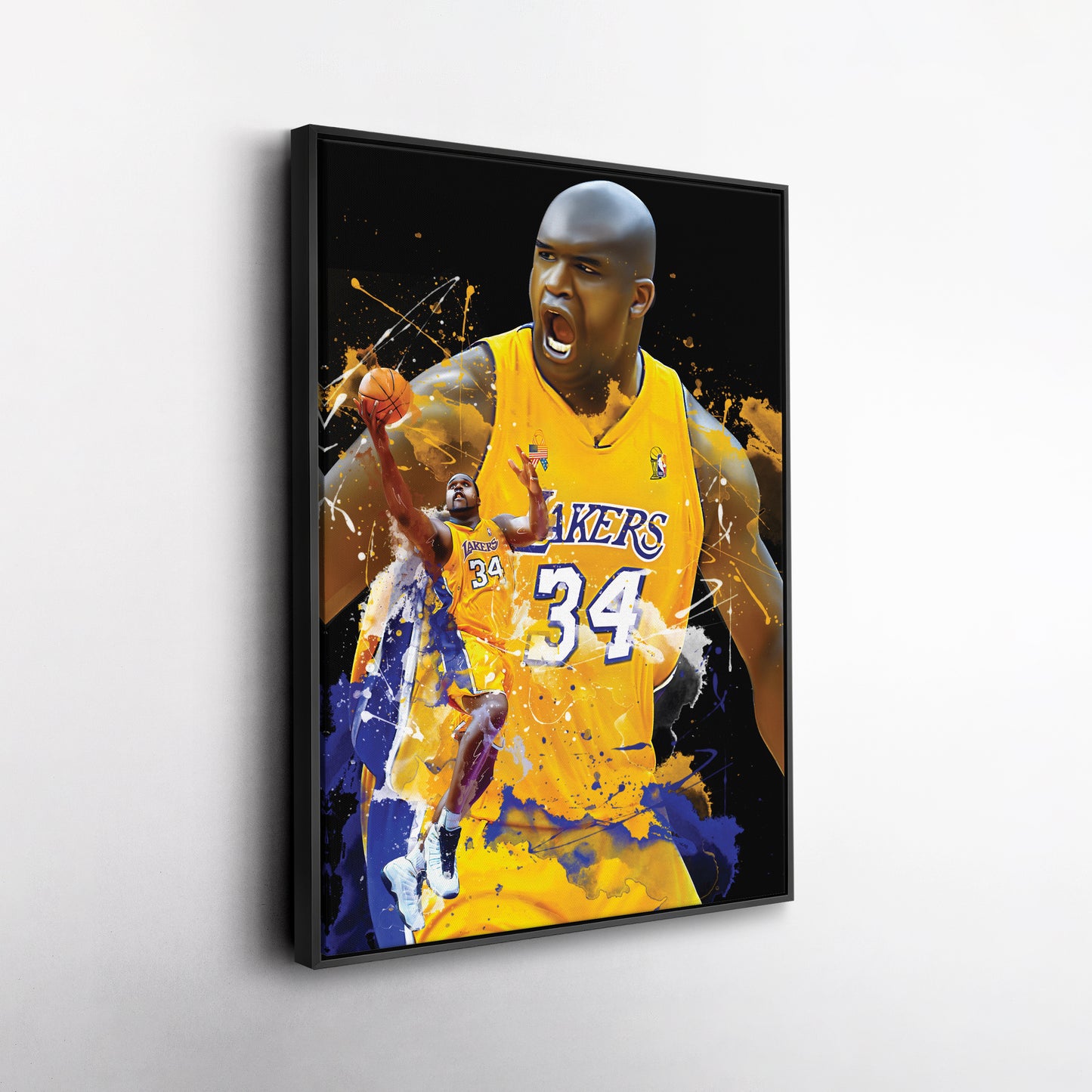 Shaquille O'Neal Lakers Canvas Print | Los Angeles Basketball Wall Art