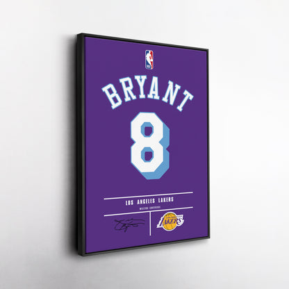 Kobe Bryant Purple Lakers Jersey Canvas Print | Wall Art Decor