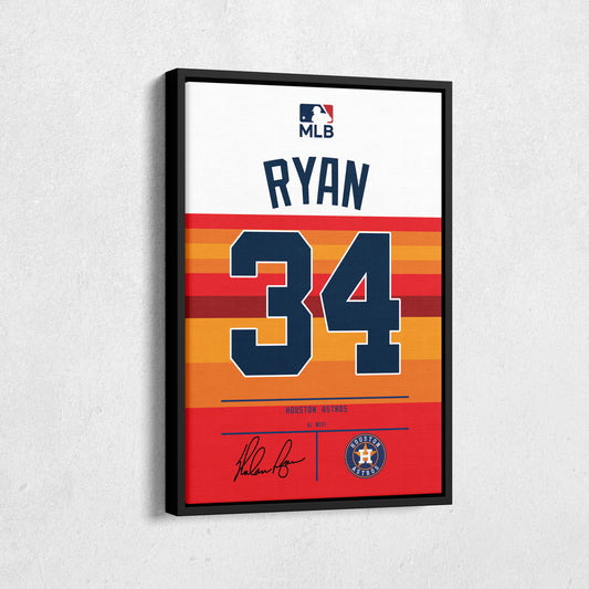 Nolan Ryan Astros Jersey Canvas Print | Wall Art Decor