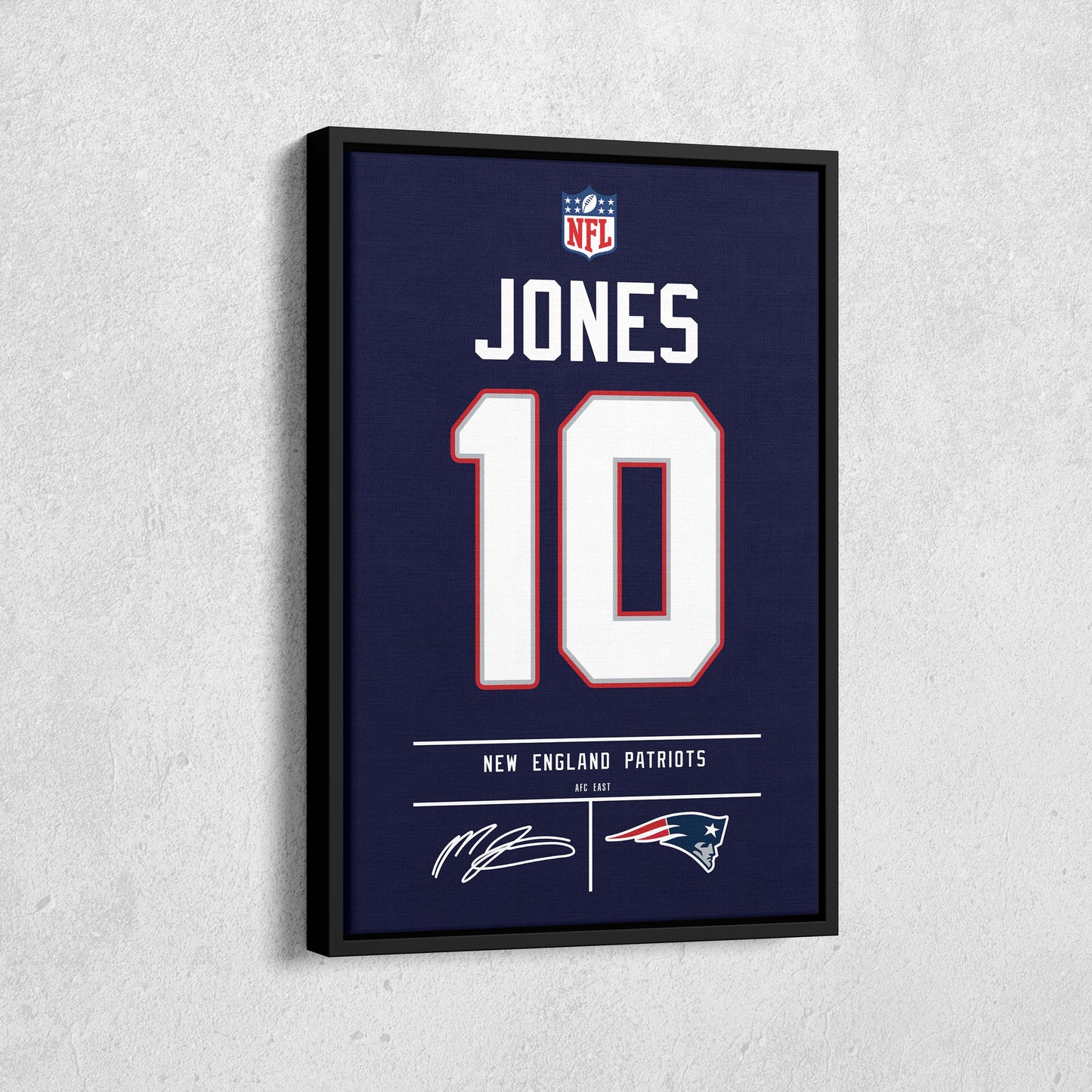 Mac Jones Patriots Jersey Canvas Print | Wall Art Decor