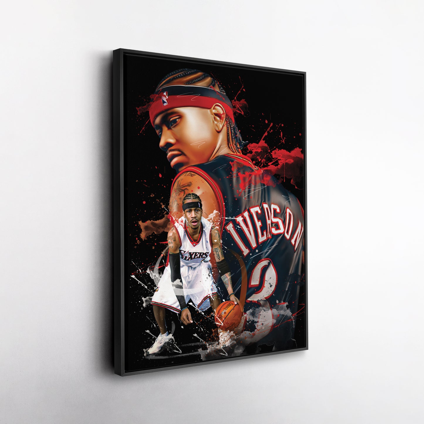 Allen Iverson 76ers Canvas Print | Philadelphia Basketball Wall Art