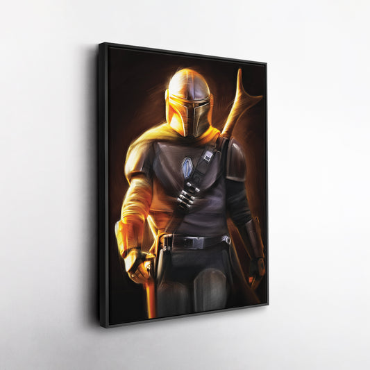 The Mandalorian Canvas Print | Star Wars Bounty Hunter Wall Art