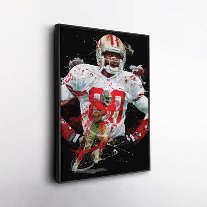 Jerry Rice 49ers Canvas Print | San Francisco Football Wall Art