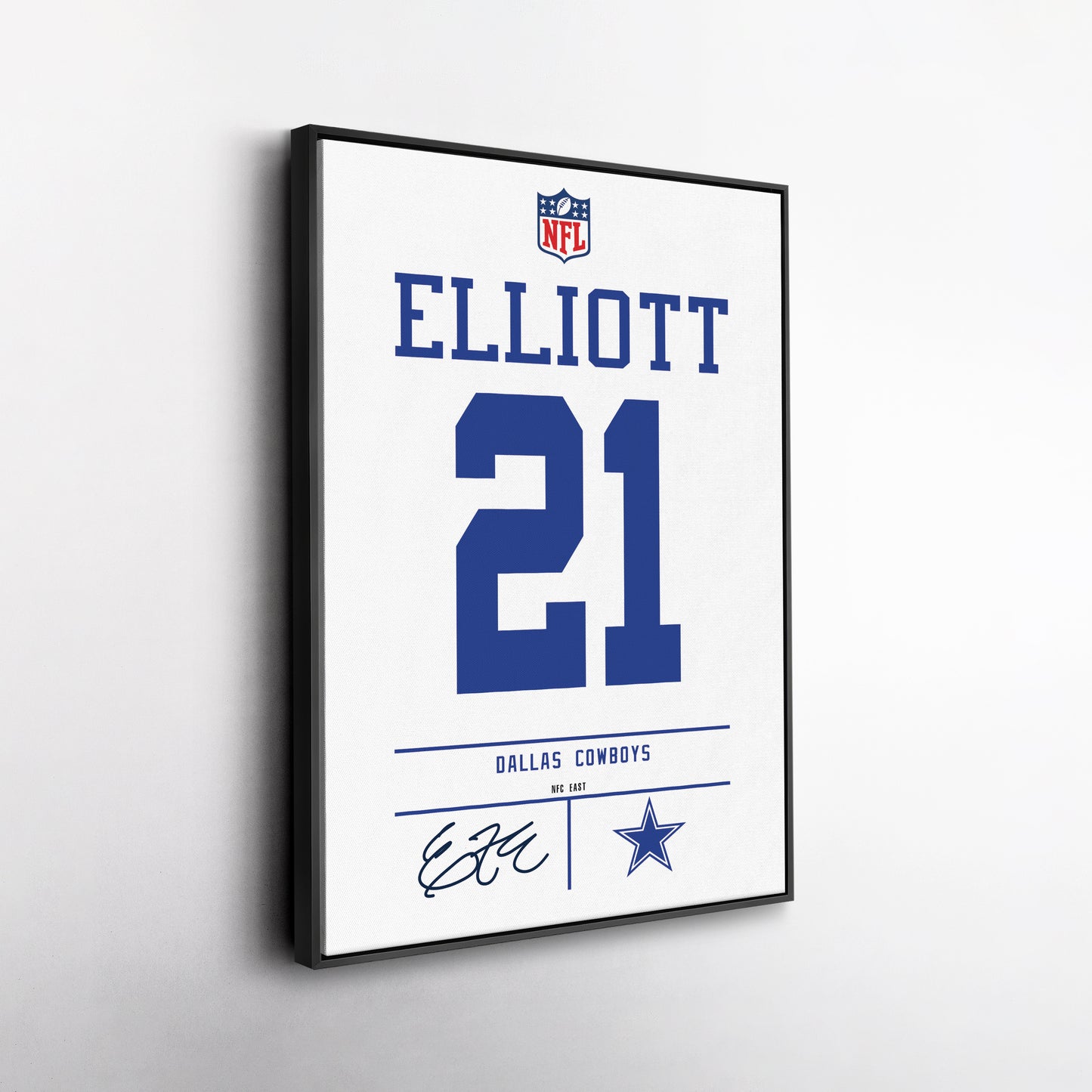 Ezekiel Elliott Cowboys Jersey Canvas Print | Wall Art Decor