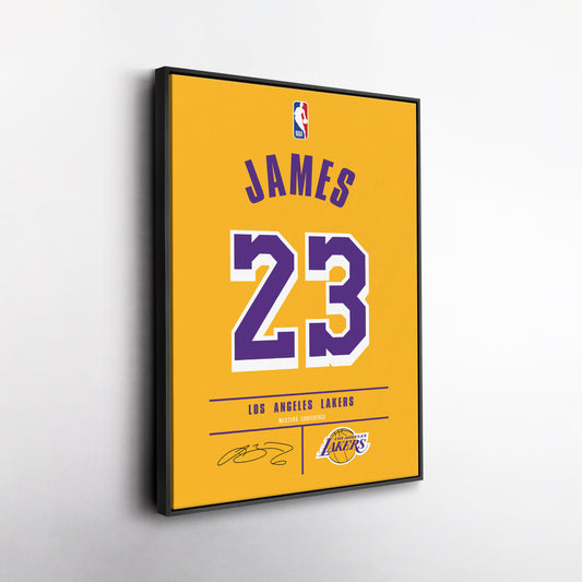 Lebron James Lakers #23 Jersey Canvas Print | Wall Art Decor
