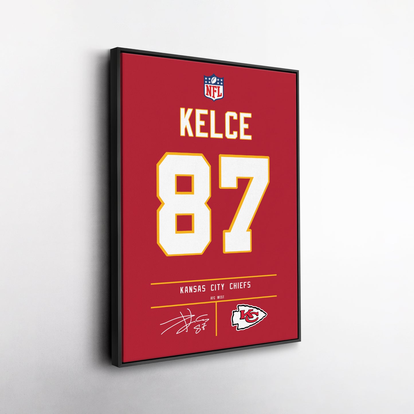 Travis Kelce Chiefs Jersey Canvas Print | Wall Art Decor