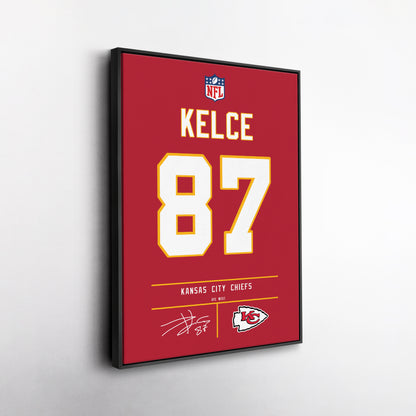 Travis Kelce Chiefs Jersey Canvas Print | Wall Art Decor