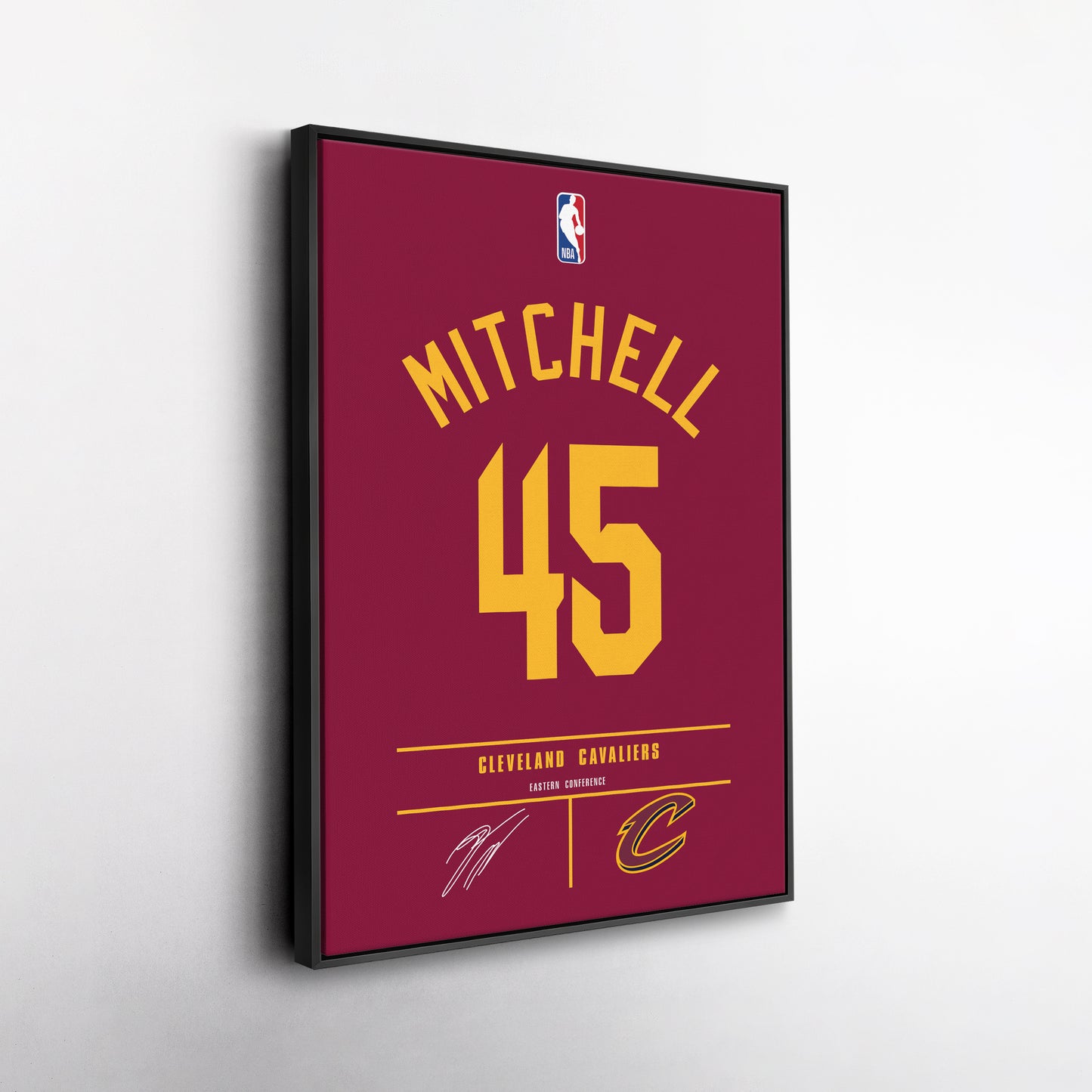 Donovan Mitchell Cavaliers Jersey Canvas Print | Wall Art Decor