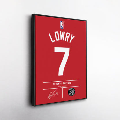 Kyle Lowry Raptors Jersey Canvas Print  Wall Art Decor