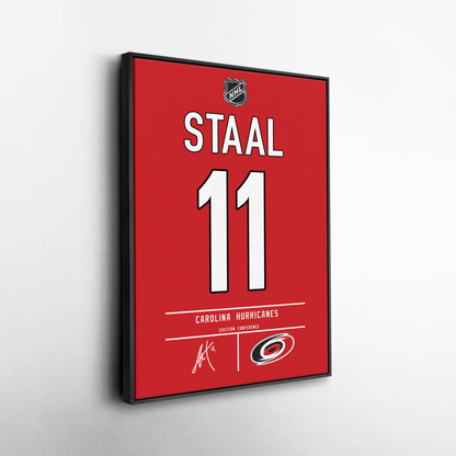 Jordan Staal Hurricanes Jersey Canvas Print | Wall Art Decor