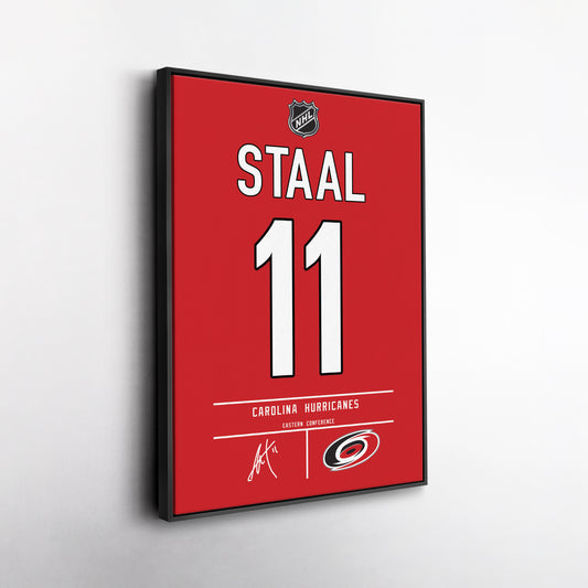 Jordan Staal Hurricanes Jersey Canvas Print | Wall Art Decor