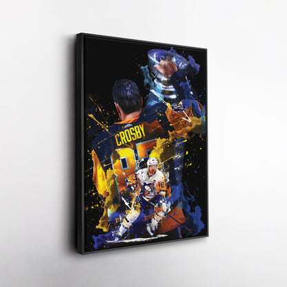 Sidney Crosby Pittsburgh Penguins Canvas Print | NHL Hockey Wall Art