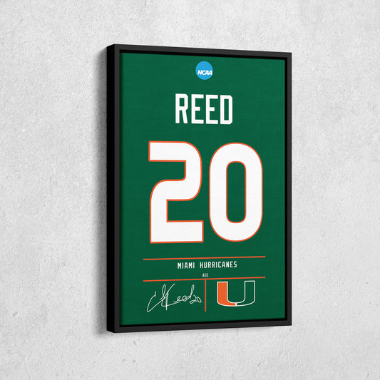 Ed Reed Hurricanes Jersey Canvas Print | Wall Art Decor