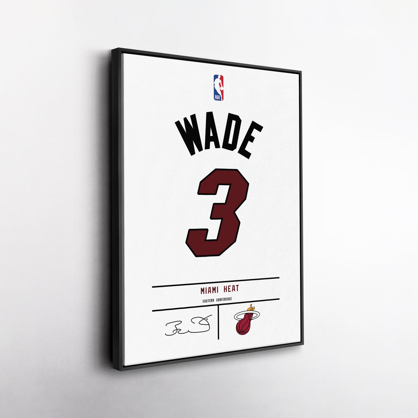 Dwyane Wade Heat Jersey Canvas Print | Wall Art Decor