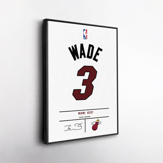Dwyane Wade Heat Jersey Canvas Print | Wall Art Decor