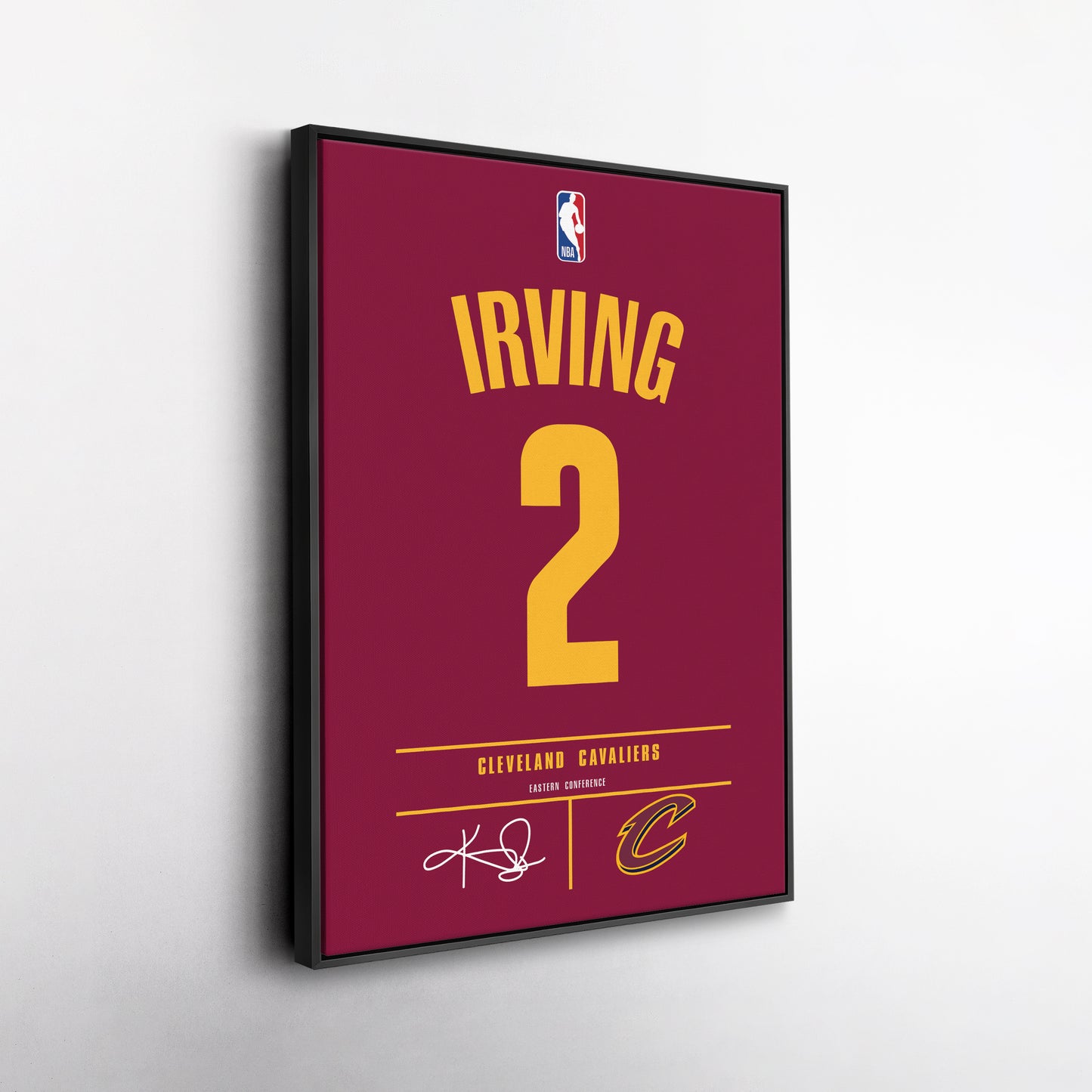 Kyrie Irving Cavaliers Jersey Canvas Print | Wall Art Decor