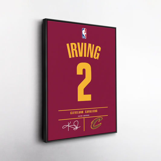 Kyrie Irving Cavaliers Jersey Canvas Print | Wall Art Decor