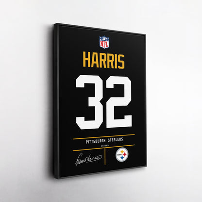 Franco Harris Pittsburgh Steelers Jersey Canvas Wall Art