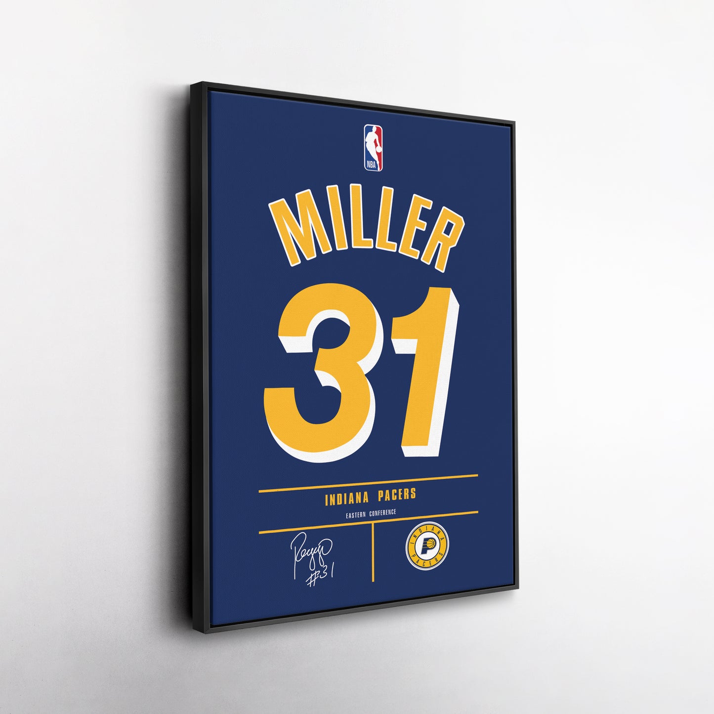 Reggie Miller Pacers Jersey Canvas Print | Wall Art Decor