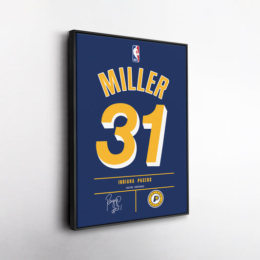 Reggie Miller Pacers Jersey Canvas Print | Wall Art Decor