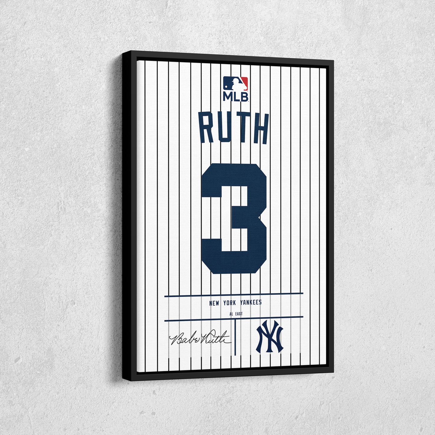 Babe Ruth Yankees Jersey Art