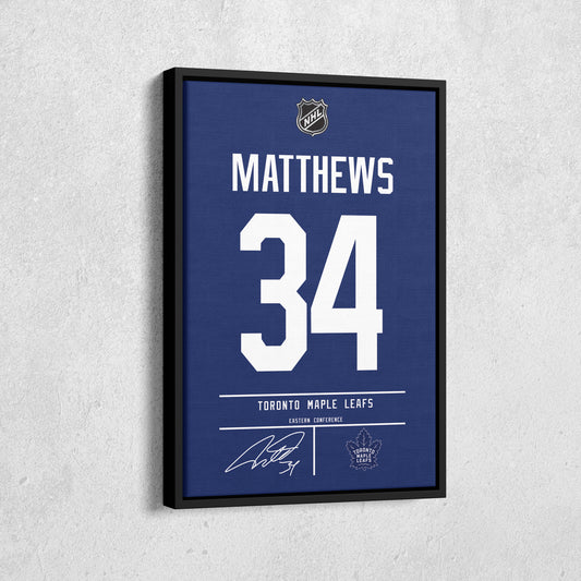 Auston Matthews Maple Leafs Jersey Art