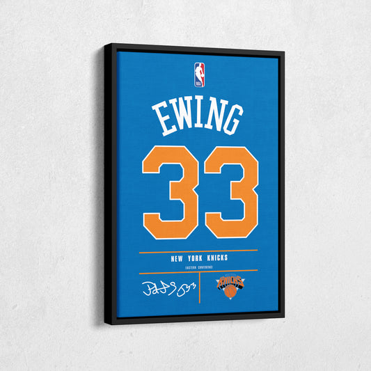 Patrick Ewing Knicks Jersey Canvas Print | Wall Art Decor