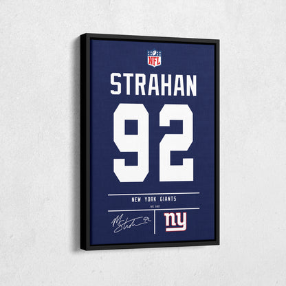 Michael Strahan Giants Jersey Canvas Print | Wall Art Decor