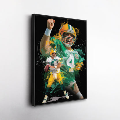 Brett Favre Packers Canvas Print | Green Bay Football Wall Art