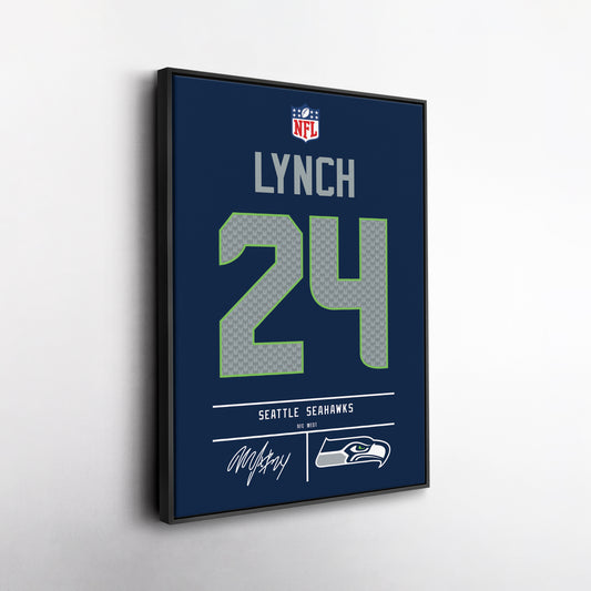 Marshawn Lynch Seahawks Jersey Canvas Print | Wall Art Decor
