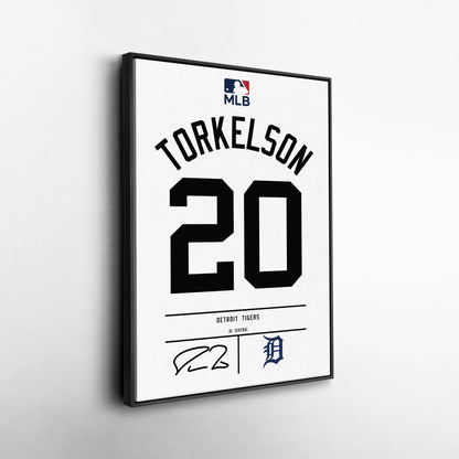 Spencer Torkelson Tigers Jersey Canvas Print | Wall Art Decor