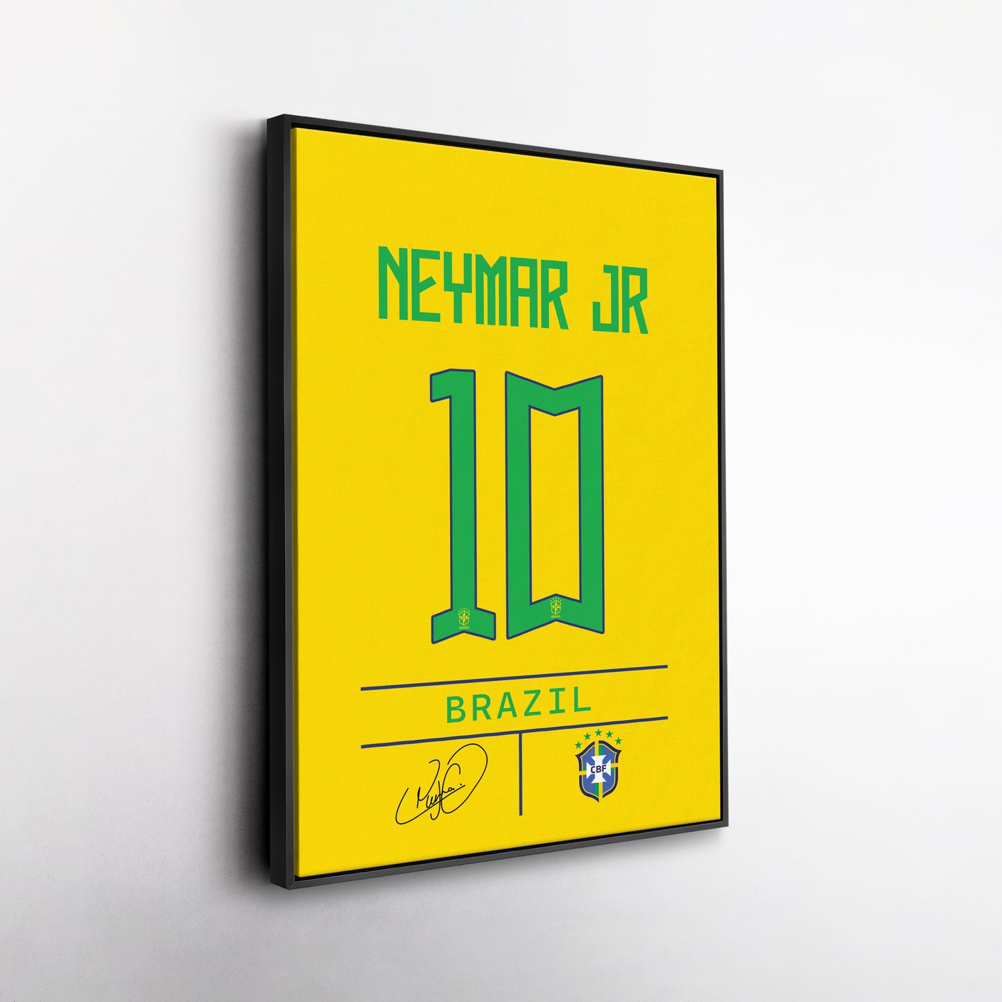 Neymar Jr. Brazil Jersey Canvas Print | Wall Art Decor