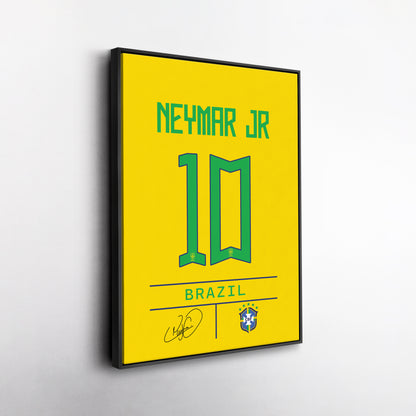 Neymar Jr. Brazil Jersey Canvas Print | Wall Art Decor