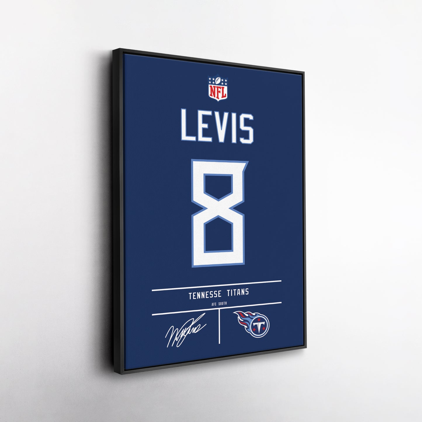 Will Levis Titans Jersey Canvas Print | Wall Art Decor