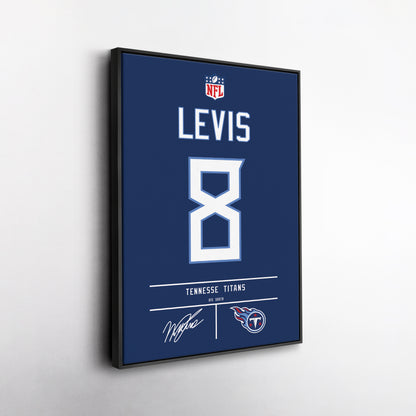 Will Levis Titans Jersey Canvas Print | Wall Art Decor