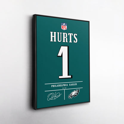 Jalen Hurts Eagles Jersey Canvas Print | Wall Art Decor