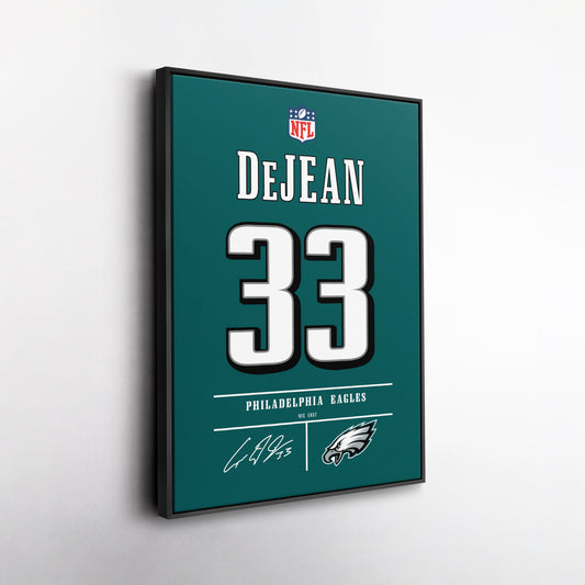Cooper DeJean Eagles Jersey Canvas Print | Wall Art Decor