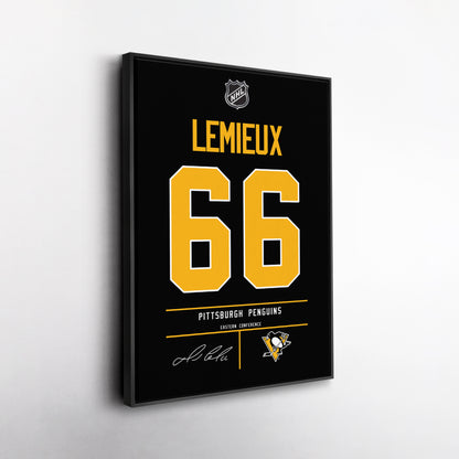 Mario Lemieux Penguins Jersey Canvas Print | Wall Art Decor