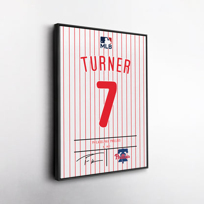 Trea Turner Phillies Jersey Canvas Print | Wall Art Decor