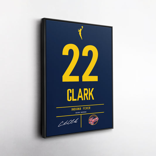 Caitlin Clark Indiana Fever Jersey Canvas Wall Art