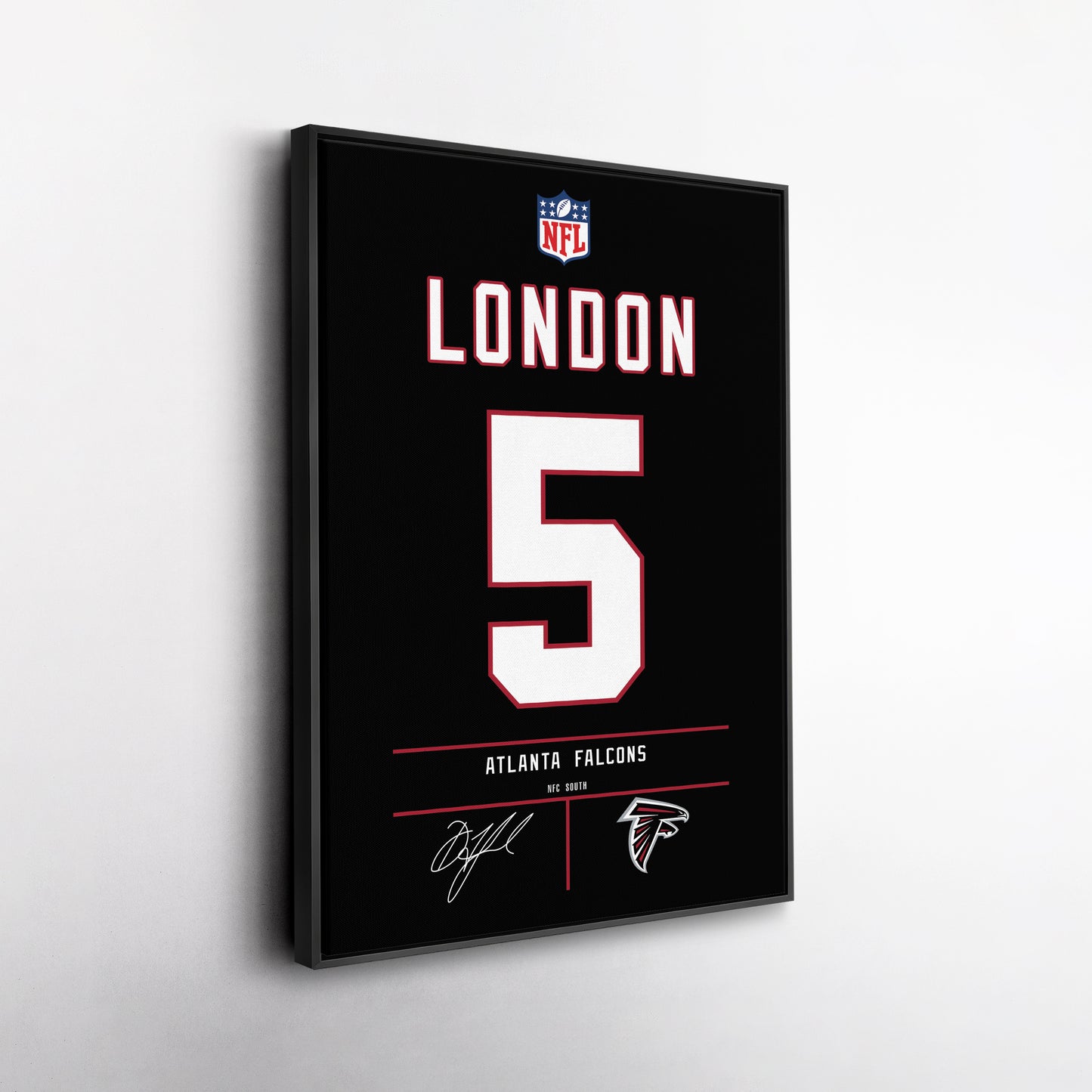 Drake London Falcons Jersey Canvas Print | Wall Art Decor