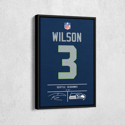 Russell Wilson Seahawks Jersey Canvas Print | Wall Art Decor