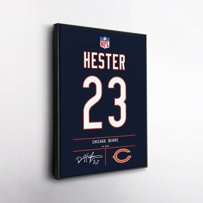 Devin Hester Bears Jersey Canvas Print | Wall Art Decor